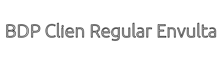 BDP Clien Regular Envulta Font