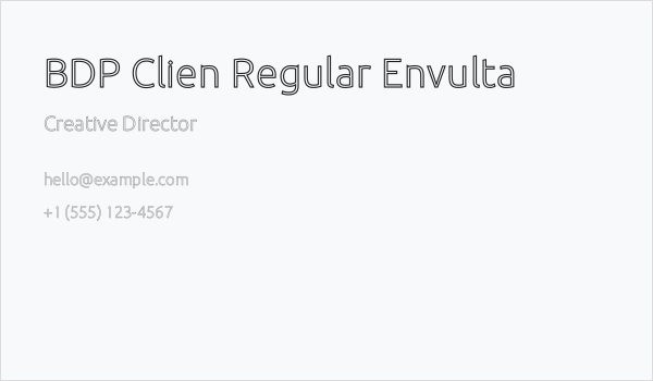 BDP Clien Regular Envulta Business Card