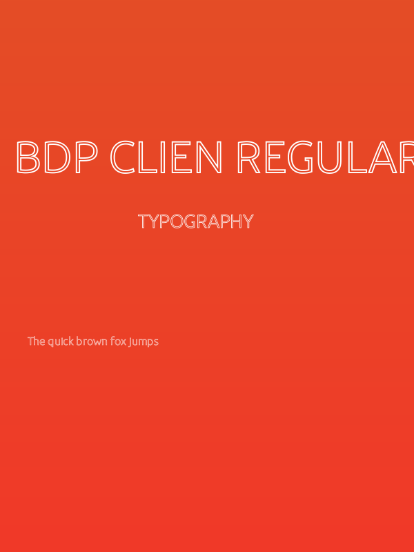 BDP Clien Regular Envulta Poster