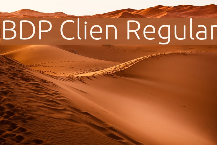 BDP Clien Regular Font examples