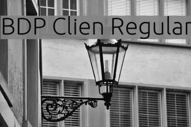 BDP Clien Regular Font examples
