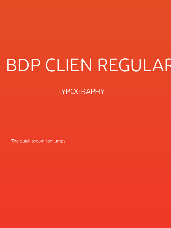 BDP Clien Regular Poster