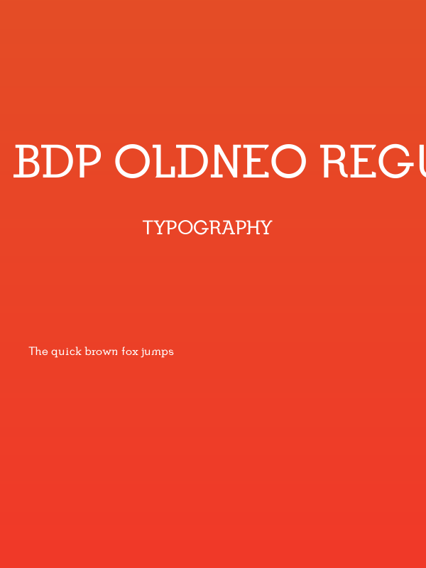 BDP OldNeo Regular Poster