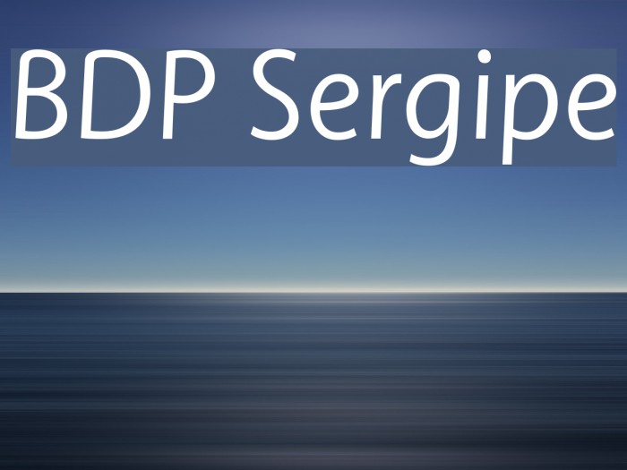 BDP Sergipe Font examples