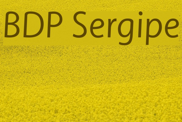 BDP Sergipe Font examples