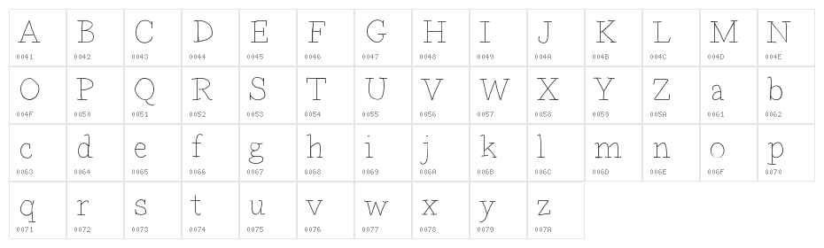 BDParisDemo Character Map
