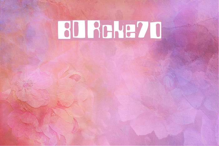 BDRocket70 Font examples