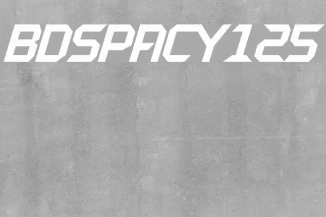 BDSPACY125 Font examples