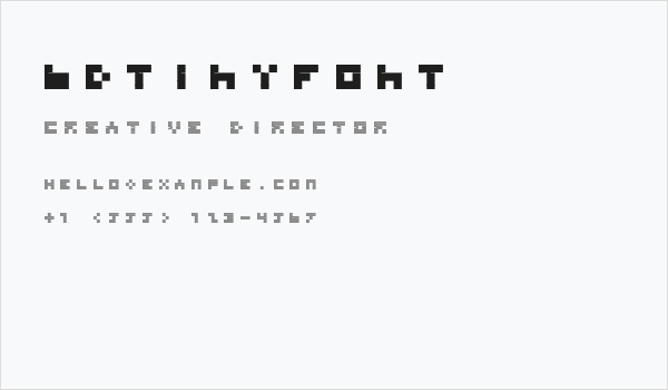 BDTINYFONT Business Card