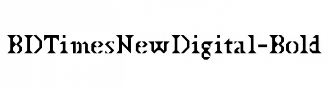 BDTimesNewDigital-Bold  Fuentes Gratis Descargar