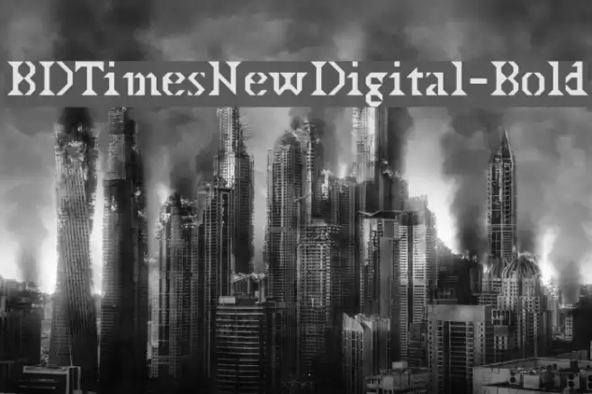 BDTimesNewDigital-Bold Font examples