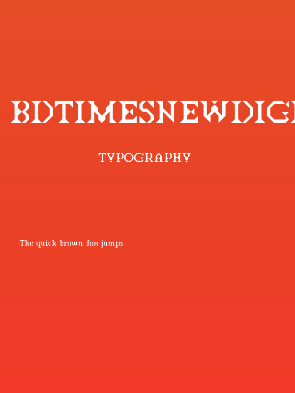 BDTimesNewDigital-Bold Poster