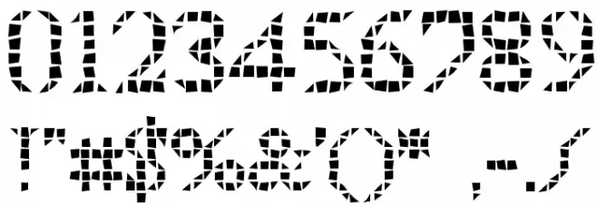 BDTimesNewDigitalBad Font OTHER CHARS