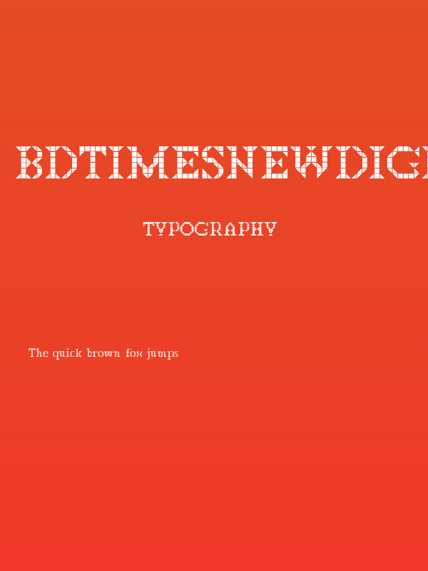 BDTimesNewDigitalSt-Bold Poster