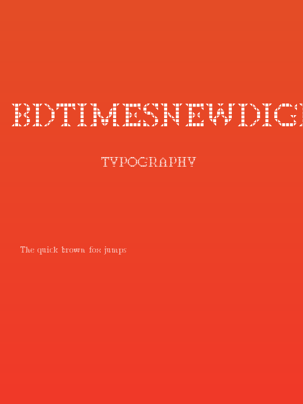 BDTimesNewDigitalSt Poster