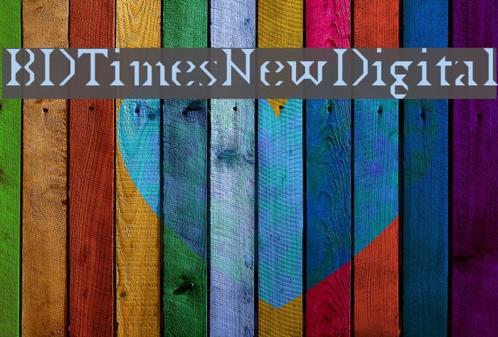BDTimesNewDigital Font examples