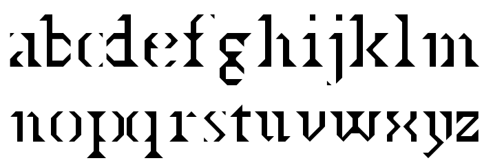 BDTimesNewDigital Font LOWERCASE