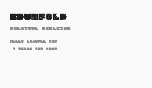 BDUnfold Business Card