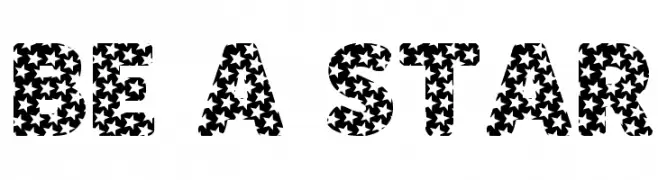 BE A STAR  Frei Schriftart Herunterladen
