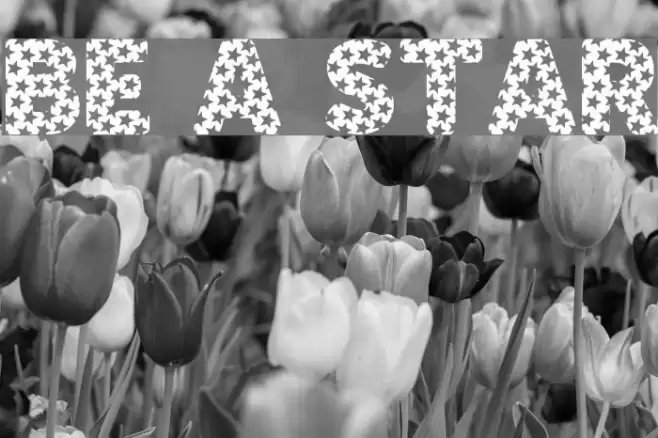 BE A STAR Font examples