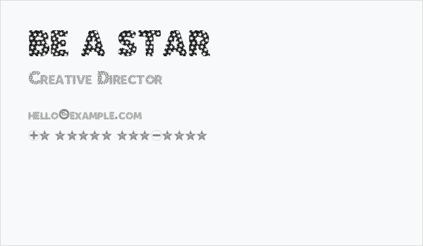 BE A STAR Business Card