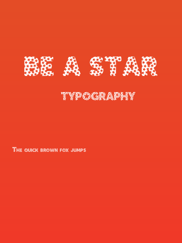 BE A STAR Poster