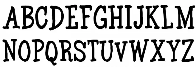BE Marker Serif_SW Schriftart Groß