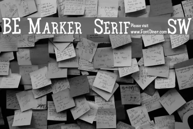 BE Marker  Serif_SW Font examples