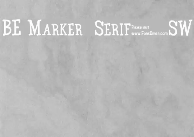 BE Marker  Serif_SW Font examples