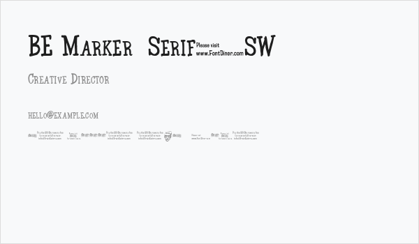 BE Marker  Serif_SW Business Card