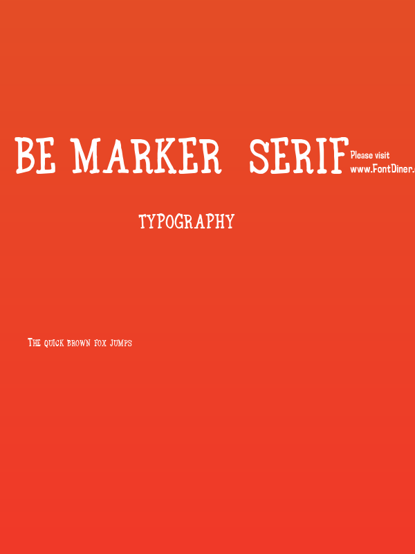 BE Marker  Serif_SW Poster