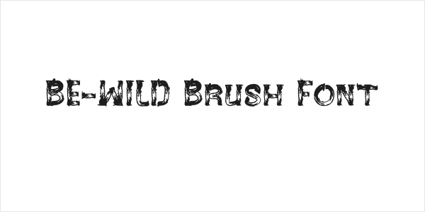 BE-WILD Brush Font Logo