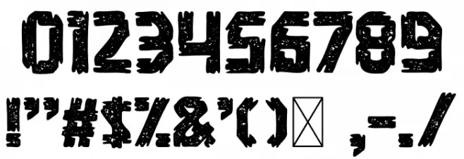 BEACHCLUB-Grunge Font OTHER CHARS