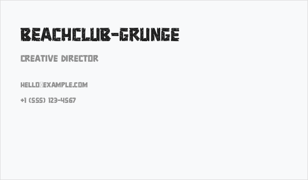 BEACHCLUB-Grunge Business Card