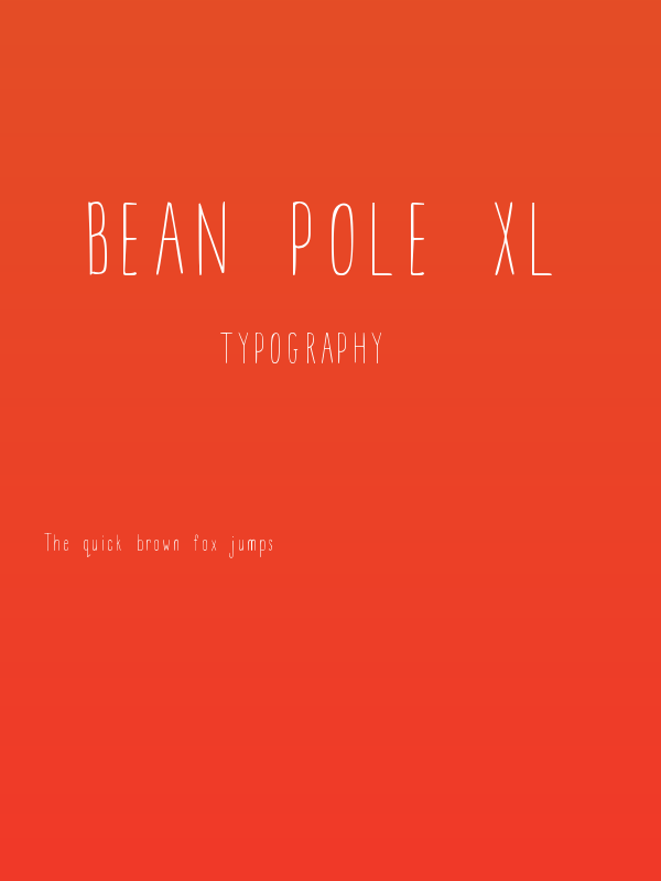BEAN POLE XL Poster