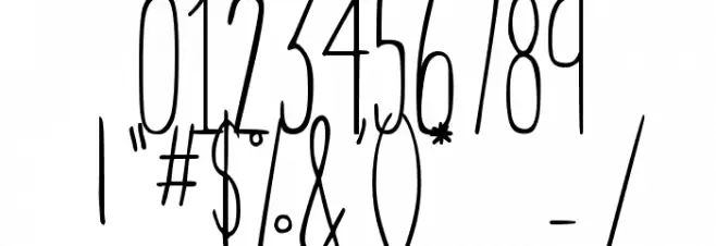 BEAN POLE Font OTHER CHARS