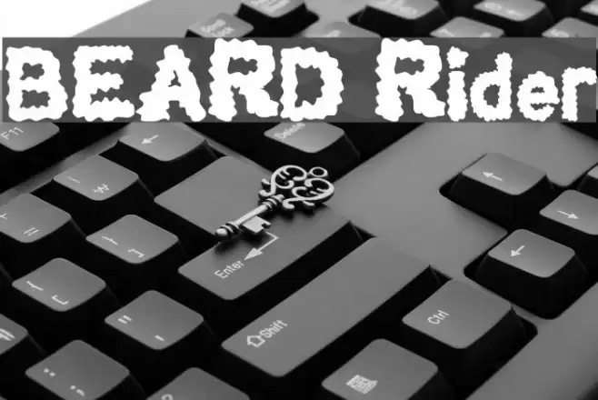 BEARD Rider Font examples
