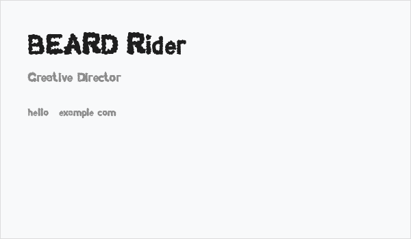 BEARD Rider Business Card