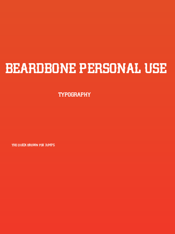 BEARDBONE PERSONAL USE  Poster