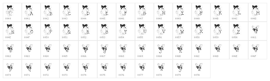 BEARS1_KG Character Map