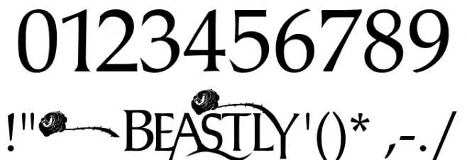 BEASTLY Font OTHER CHARS