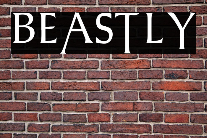 BEASTLY Font examples