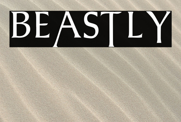 BEASTLY Font examples