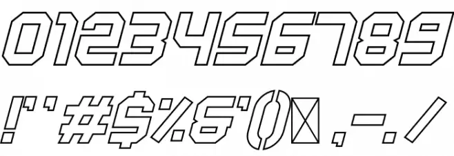 BEAT TECH Line Шрифта ДРУГИЕ символов