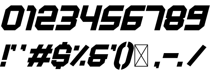 BEAT TECH Font OTHER CHARS