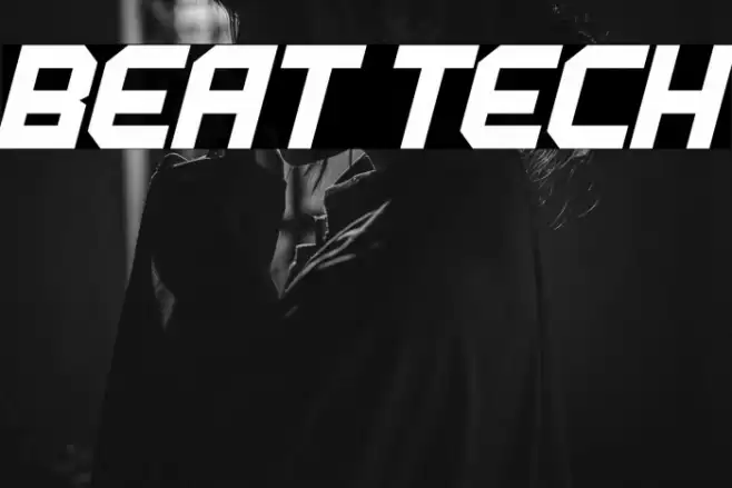 BEAT TECH Font examples