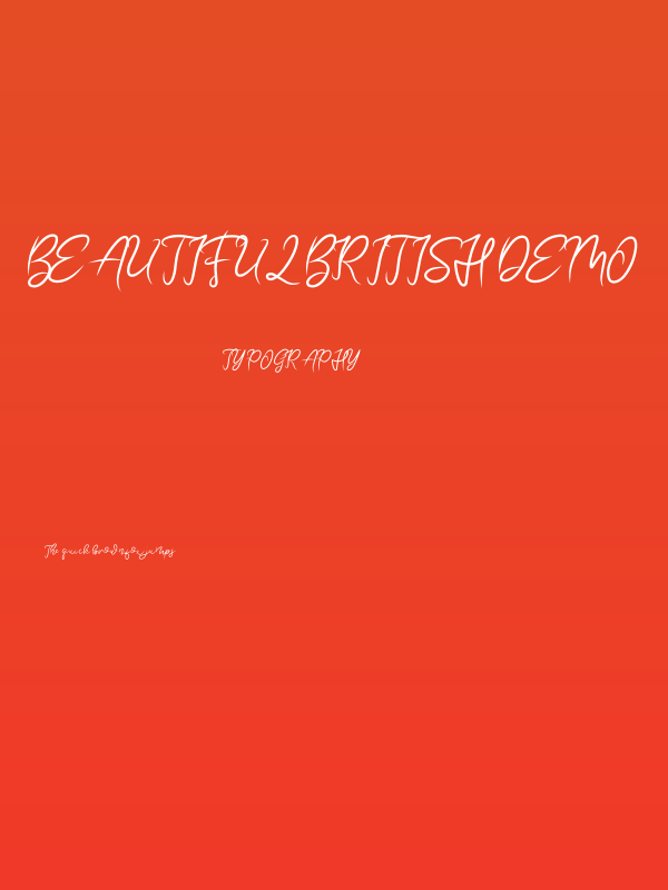 BEAUTIFUL BRITISH DEMO Poster