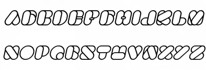 BEAUTIFUL Bold Italic Font UPPERCASE