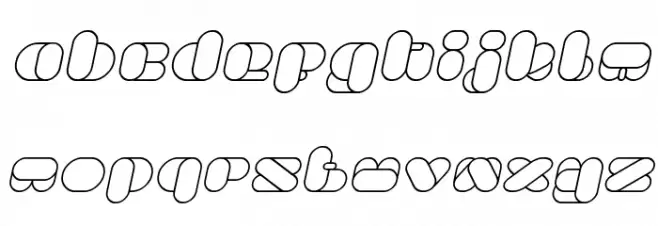 BEAUTIFUL Italic फ़ॉन्ट लोअरकेस