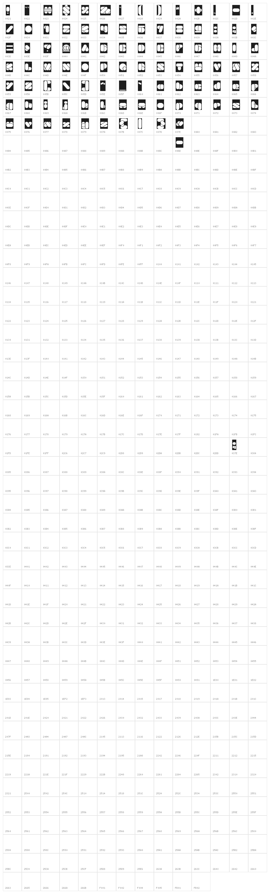 BEAUTIFUL eclipse-Inverse Character Map